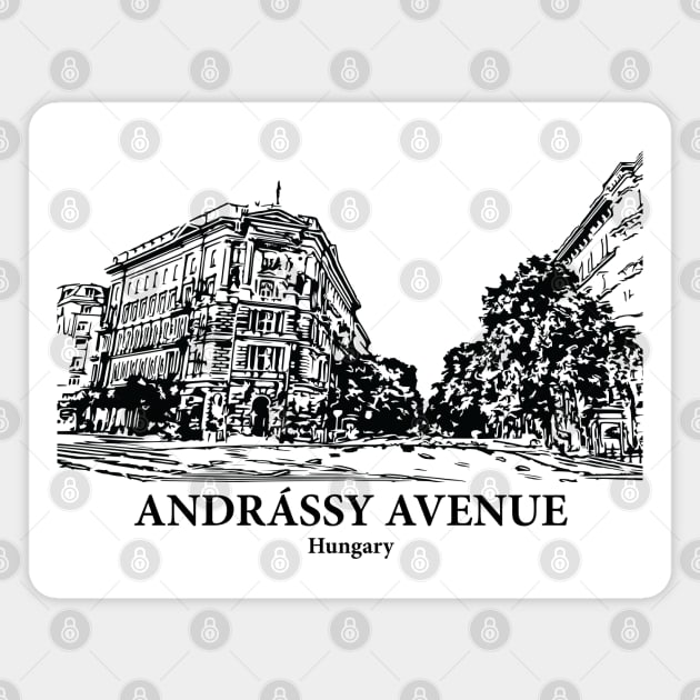Andrássy Avenue - Hungary Magnet by Lakeric